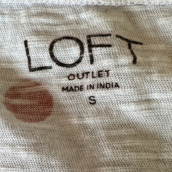 *LOFT* Black x White Striped x Polka Dot 3/4 Sleeve Top Size Small - Picture 6 of 7